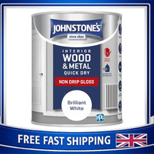 Johnstone's - Wood & Metal Paint - Gloss Finish - Brilliant White - 750ml 