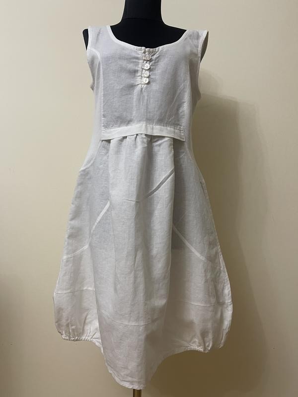 Bodyflirt Linen White Women's Short Mini Dress Size S-M