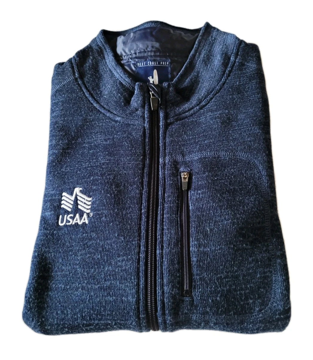 Mango - Gilet zippé en maille à encolure montante - Bleu marine