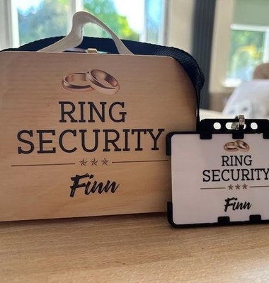 Personalisierte Aktentasche Braut Ring Security | Page Boy Ring Box | Hochzeitstag