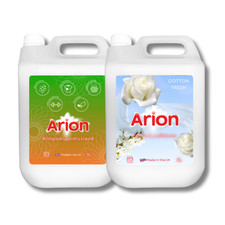 Arion Biological Detergent & Cotton Fresh Fabric Conditioner Duo Bundle 2x5L 2.40 per litre