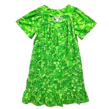 Anthony Richards Vintage LP Floral House Dress Muumuu Ruffle Hem Pockets aloha