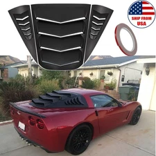 Rear & Side Window Louvers For Chevy Corvette C6 05-13 ABS Sun Shade Cover Vent