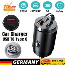 Auto Ladegerät USB-C & USB Zigarettenanzünder QC 3.0 Schnellladegerät KFZ PKW