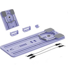 Juego Pilates Board Reformer, Tabla Pilates Plegable Multiusos 5 en 1 Púrpura.