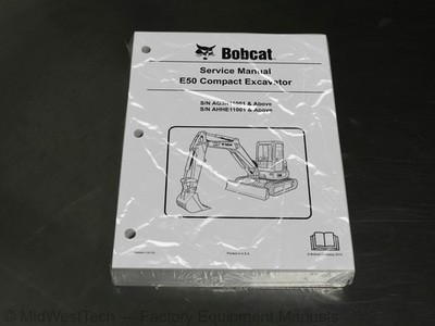 Bobcat E50 Compact Excavator Service Manual Repair Shop Book