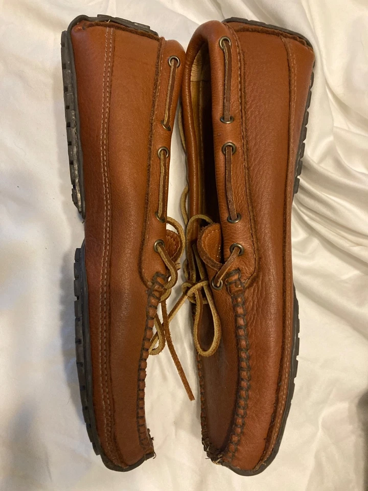 Minnetonka Men's Moosehide Leather Moccasin Size 11 EUC - Image 3 of 4