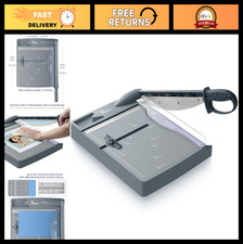 Heavy Duty 12" Guillotine Paper Cutter - 30-Sheet Trimmer for Scrapbooking, Offi
