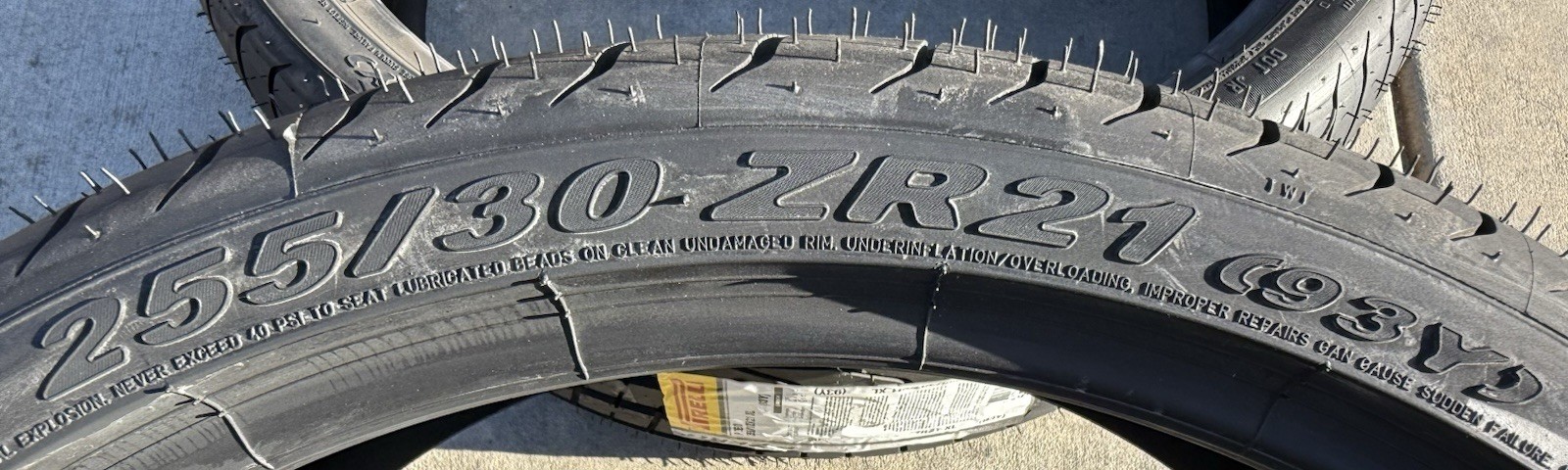 TWO BRAND NEW 255/30ZR21 (93Y) Pirelli P Zero Tires Ferrari Porsche Aston Martin
