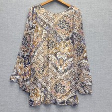Show Me Your MuMu Bombshell Babes of Baylon Tunic Mini Boho Dress Size S