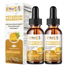 Potassium Magnesium Liquid Drop High Absorption Plus Calcium, Vitamin D3, Zinc