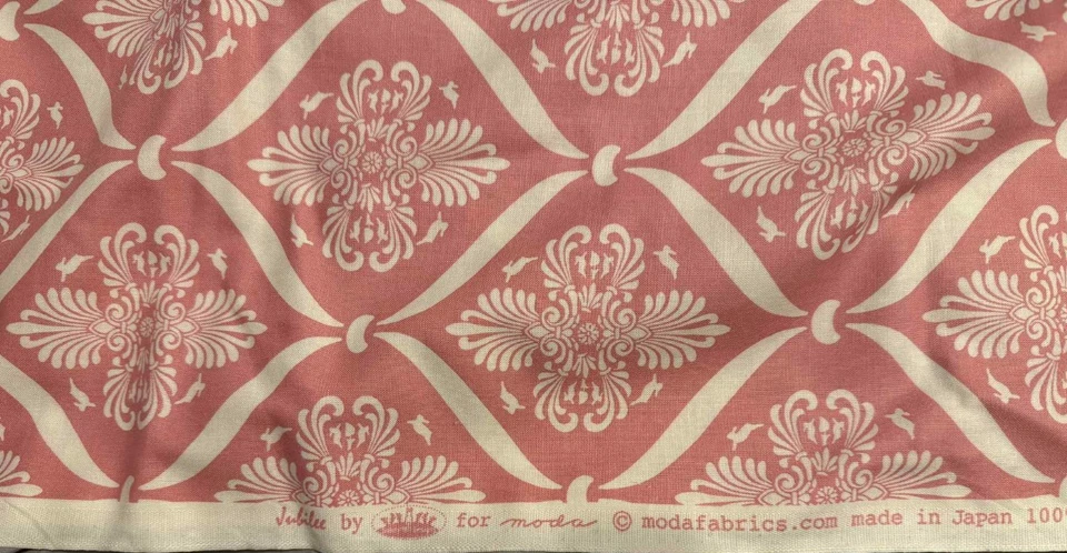JUBILEE #2852 Pink White MEDALLION BY BUNNY HILL DESIGNS FOR MODA 72x132" - Image 2 of 2
