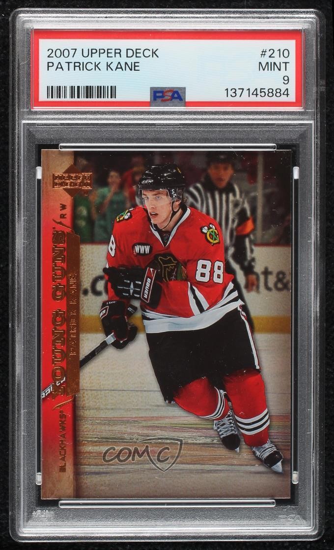 2007-08 Upper Deck Young Guns Patrick Kane #210 Rookie RC d9r