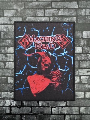 SMALL SEW ON PRINTED PATCH BATTLE JACKET VEST BAG ~ 10.5 x 13.5cm ~ MACHINE HEAD