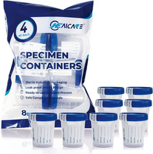 Sealed Pee Collection Cup, 8 Pack Large Urine Collection Cup with Leak-Resistant