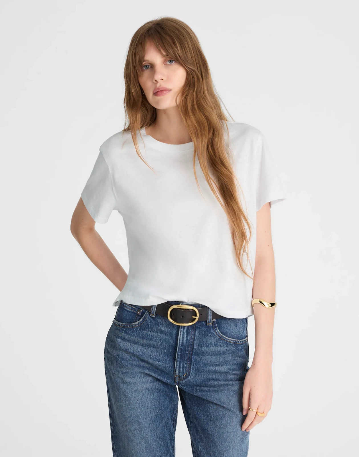 Madewell The Easy Crop Crewneck Tee in Soft Slub Brand New NO IMPORT FEES