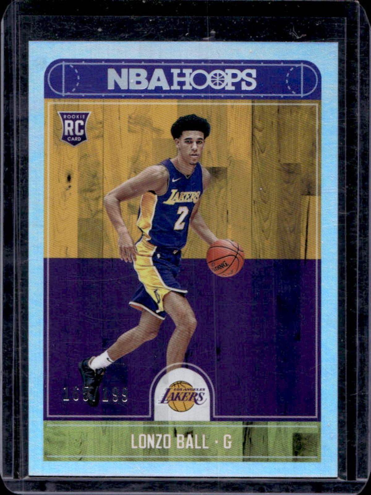 2017-18 Panini Hoops Lonzo Ball RC Silver Rookie #165/199 Lakers