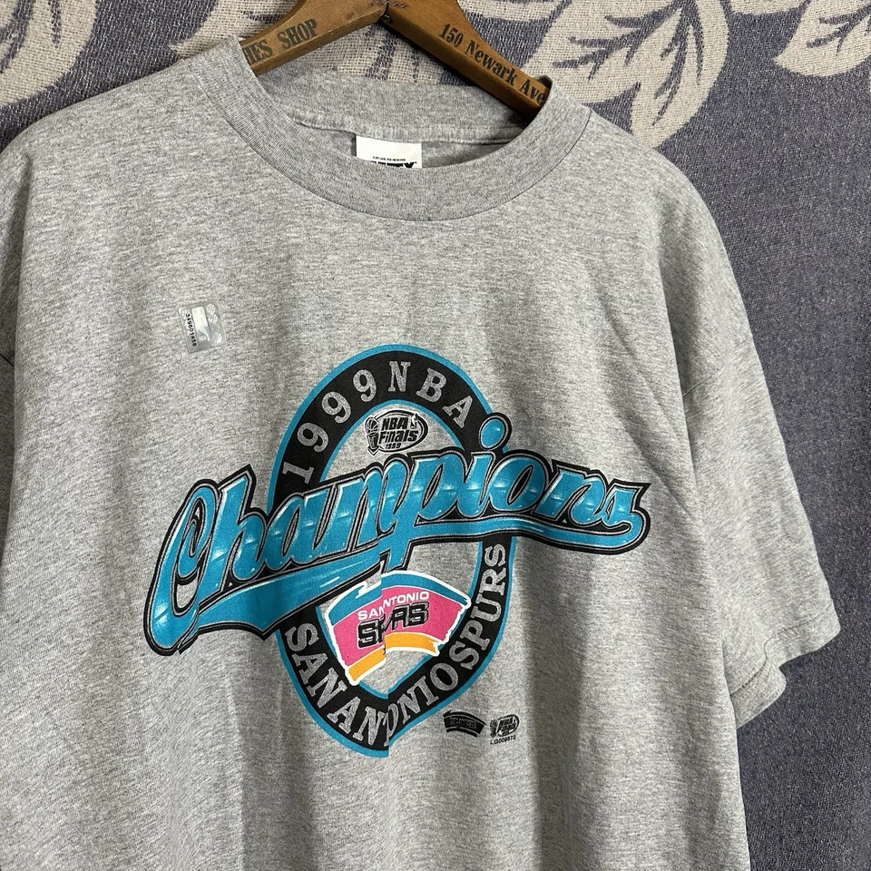 Camiseta De Colección 1999 Finales NBA San Antonio Spurs Champions Tultex XL Foto 2 de 4