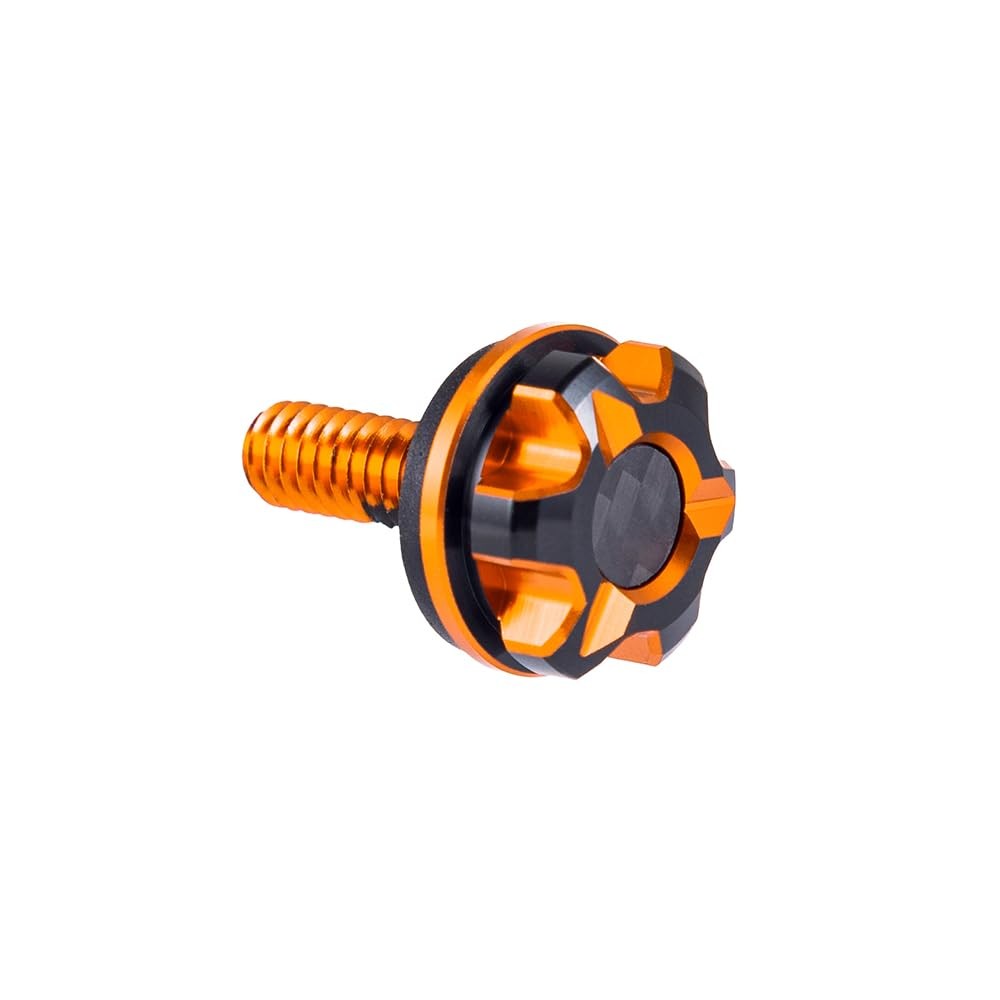 Orange Axion CNC Machined Knurled Seat Bolt Kit Fits Harley Billet