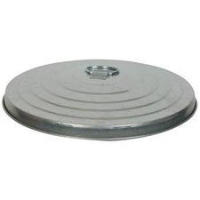 Galvanized Steel Garbage Can Lid Commercial Duty 32 Gallon