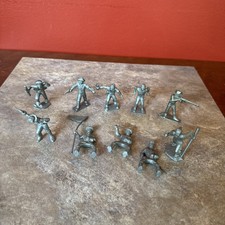 Vintage Original MARX Alamo Playset Silver Defenders Lot of 10 45 Mm