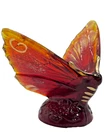 Vintage Fenton Art Glass Amberina Butterfly Original Label Signed A. Van Zile