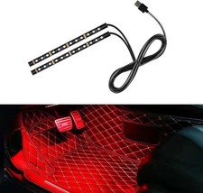 Car LED Strip Light, 24 LED RGB Neon Ato Interior Atmosph Color: RedSize: USB