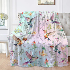 Hummingbird Gifts for Women  Girls - Soft Luxury Fleece Throw Blankets for Couc