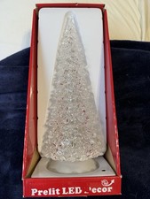 Used Light Up Multi Color Glass Christmas Tree