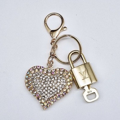 Authentic Louis Vuitton Lock & Key w/ Unbranded Bagcharm, Keychain 