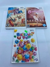 Wii Beach Fun Lets Play Ballerina Balloon Pop Video Game TESTED WORKS NTSC CIB