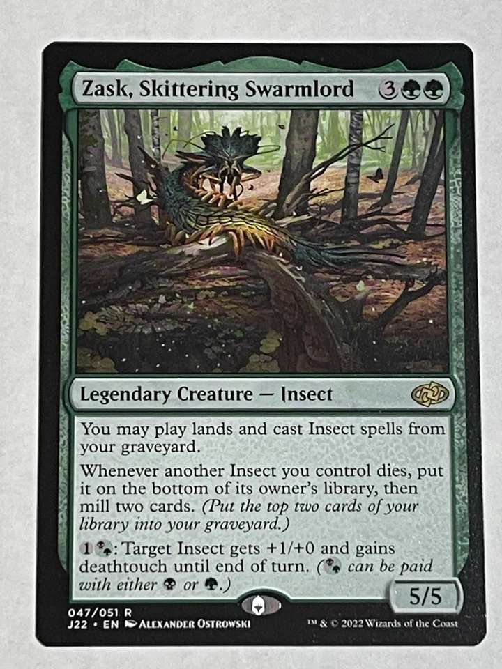 MTG Jumpstart 2022 Zask, Skittering Swarmlord (R) NM - Image 2 of 3