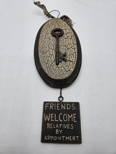 Vintage Wooden Primitive Style Wall Hanging Funny Friends Family Rustic Decor