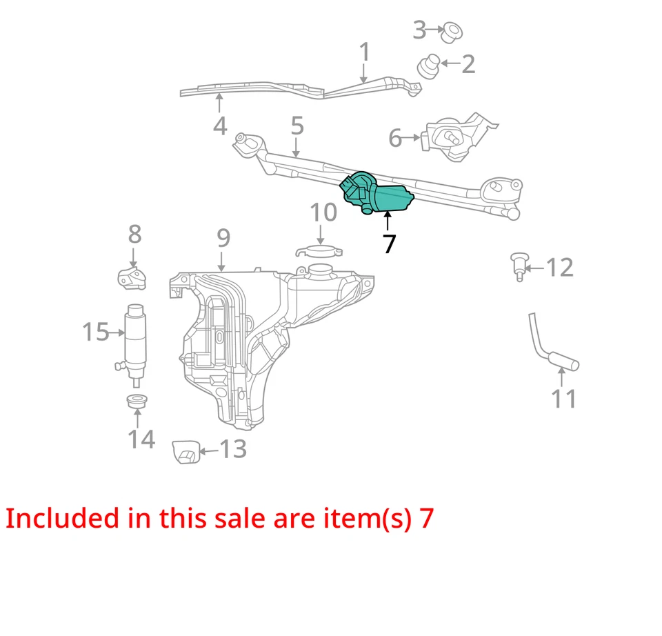 2016 Dodge Challenger Front Windshield Wiper Motor OEM 45K Miles - LKQ342290256 - Image 4 of 4