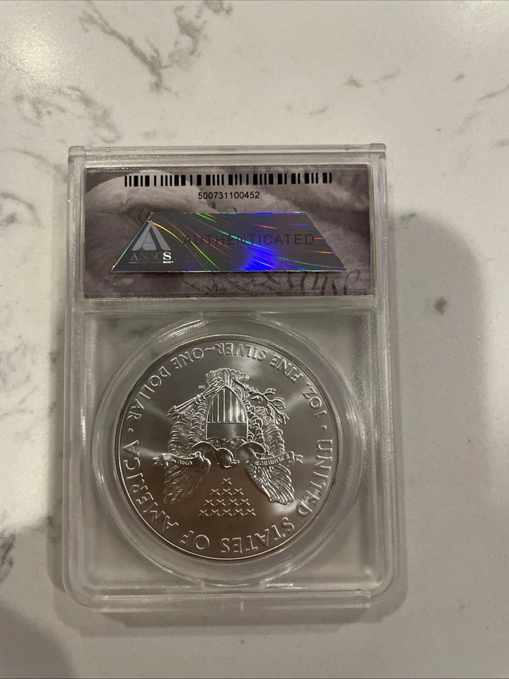 Moneda First Strike 2014 (S) $1 American Silver Eagle ANACS MS70. #0452 de 1999 Foto 2 de 2