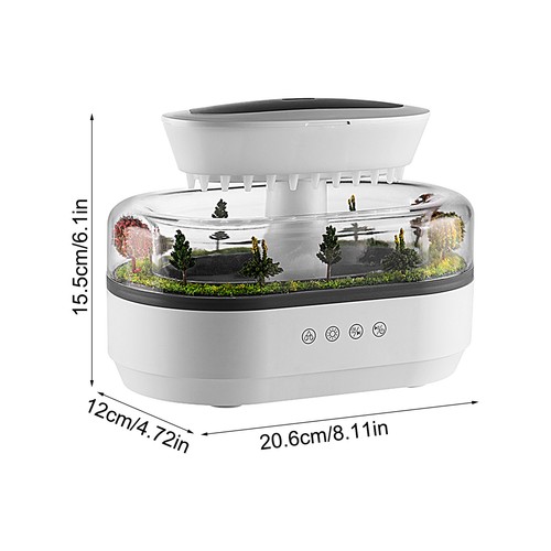 250ml Microlandscape Raindrop Essential Oil Aromatherapy Diffuser W/7 Colors - Foto 2 di 15
