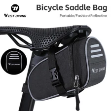 WEST BIKING Cycling Rear Bag Reflective Lightweight Bike Bag Bicycle Saddle Seat