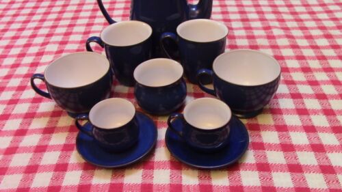 Denby Imperial blue coffee set, mug, large cup, expresso coffee pot sugar - Picture 2 of 14