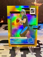 2022 Matt Corral Panini Donruss Gold Holo Press Proof Rated Rookie #302 Panthers