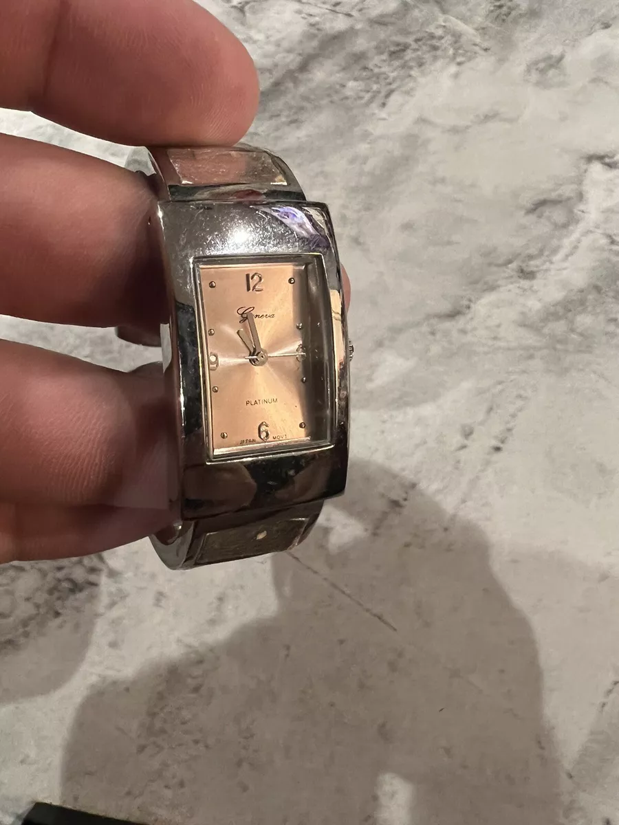 Geneva platinum top wrist watch