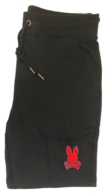 Psycho Bunny Apple Valley Sweat Shorts Embroidered Bunny/Bones