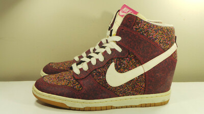 NIKE 2013  DUNK SKY HI HIDDEN WEDGE LIBERTY DIGITAL FLORAL 8 VINTAGE FORCE  