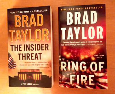 2 Pike Logan thrillers-Brad Taylor-Ring of Fire & The Insider Threat-free ship