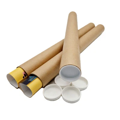 10 tubes carton brun pour affiche poster 5 cm x 50 cm - Photo 1/3