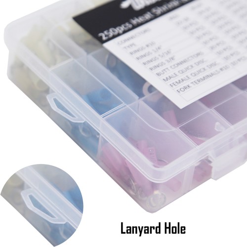 250pcs Heat Shrink Wire Connector DIY Kit Waterproof Marine Automotive Terminals - Picture 10 of 11