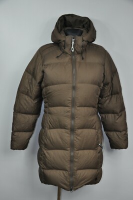 Mountain Hardwear Long Brown Down Puffer Jacket size S/P | eBay
