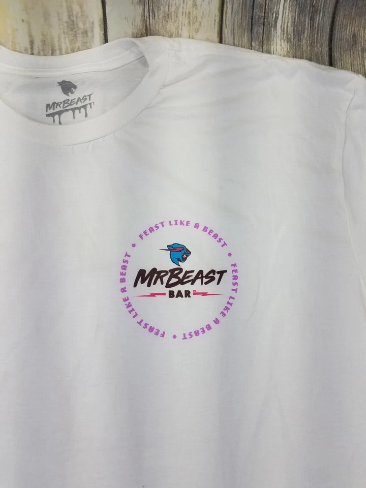 Camiseta blanca Mr Beast Bar edición limitada Share Devour para hombre talla 2XL Foto 4 de 4