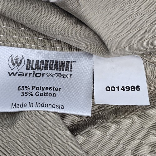 Blackhawk Mens Warrior Wear Button Front Shirt Mens L Beige Khaki Pockets Cargo - Picture 16 of 17