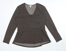 H&M Womens Brown Polyester Blend Blouse Size M