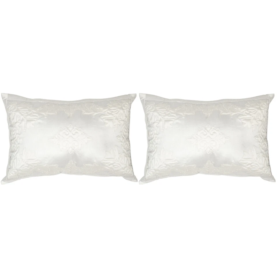 SAFAVIEH Quilted Medallion Pillow Set of 2 | White | - Image 2 of 2